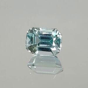 Sky Blue Emerald Cut VVS Aquamarine!!